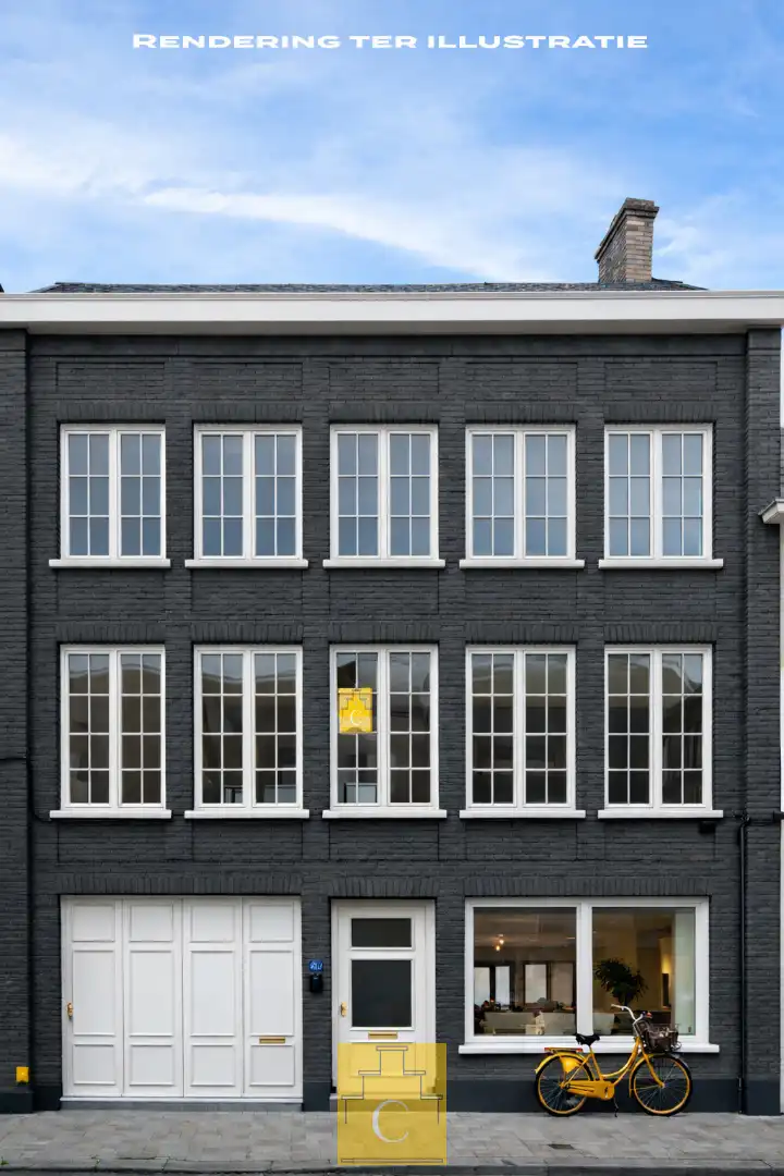 perfect gelegen pas gerenoveerde stadswoning - 340 m2 vloeroppervlakte - met garage, tuin en extra terras op het verdiep foto {{pictureIndex}}