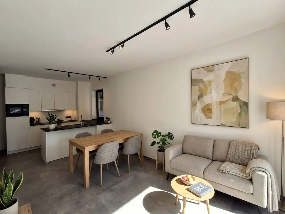INSTAPKLAAR NIEUWBOUW GELIJKVLOERSAPPARTEMENT IN HARTJE RUISELEDE foto 2