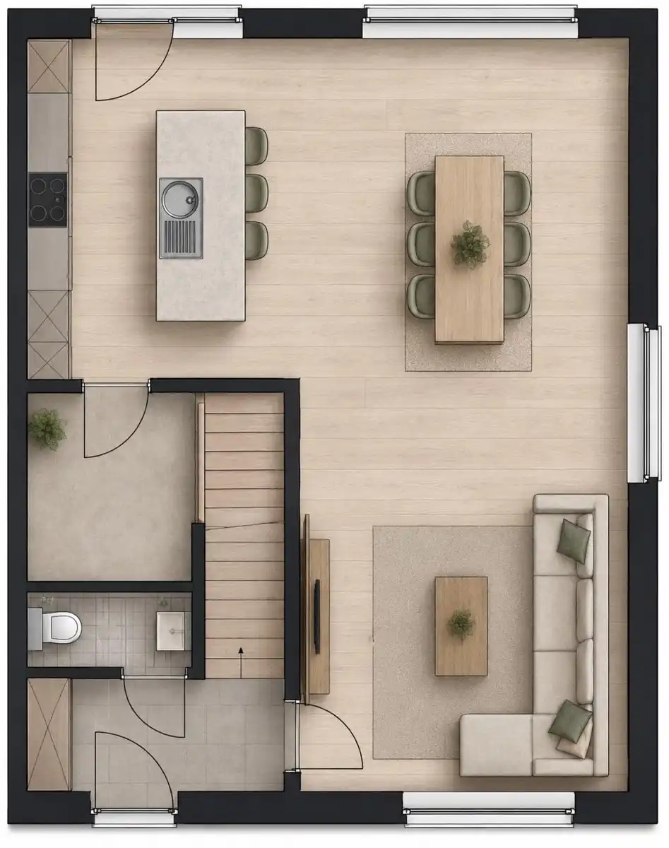 Halfopen nieuwbouwwoning in doodlopende straat foto 4