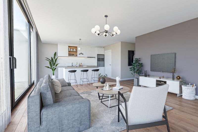 Ruim nieuwbouw app. (1ste verd, 3 slpks) en spectaculaire link met de natuur! foto 4