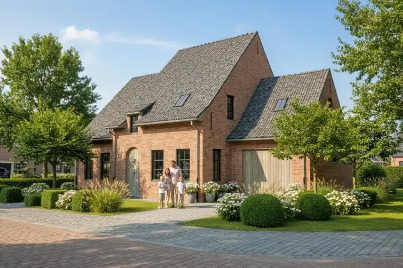 Nieuw te bouwen alleenstaande woning te Houthulst. foto {{pictureIndex}}