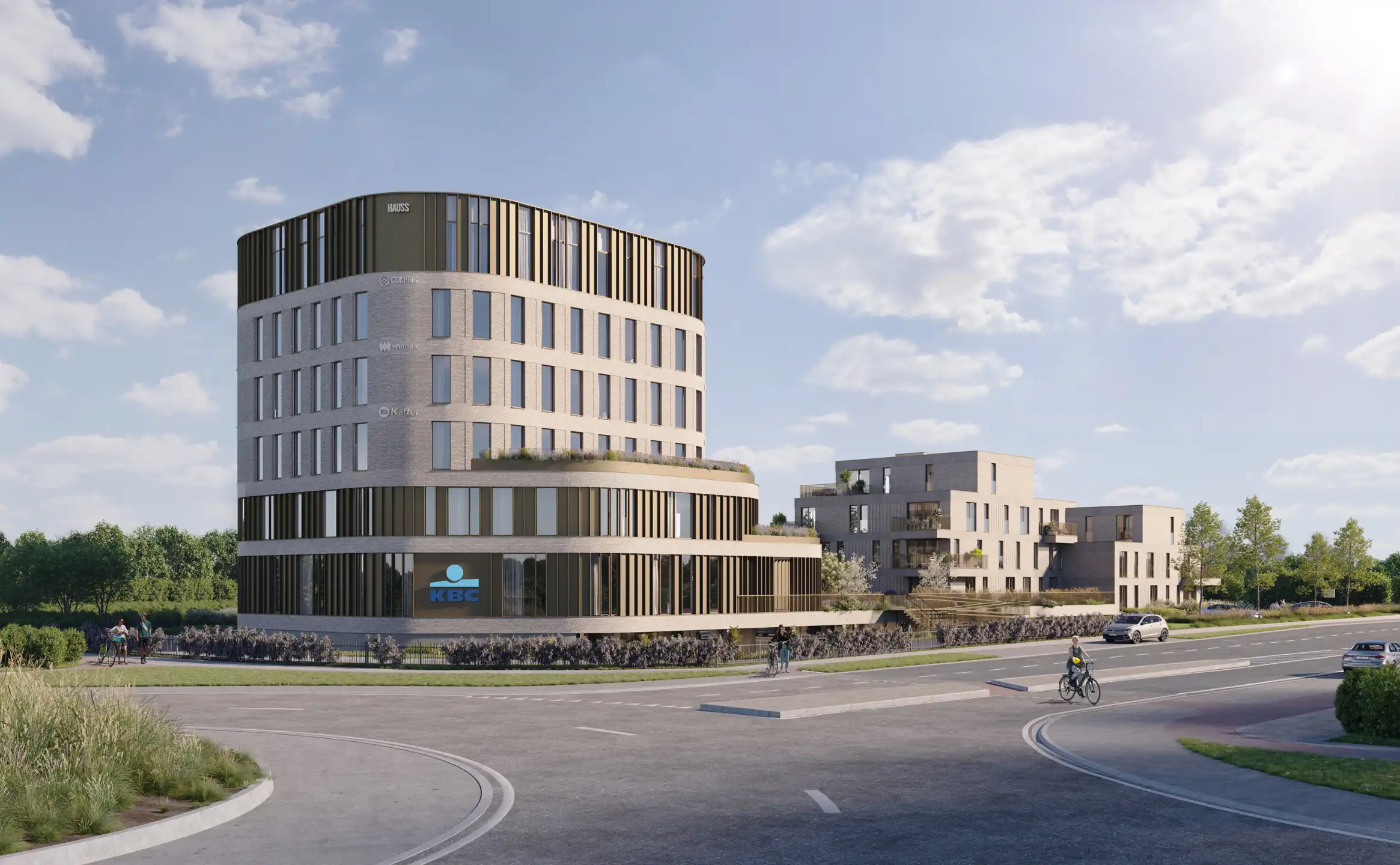 UNIEK, GROEN WOONPROJECT OP VOORMALIGE KBC SITE foto {{pictureIndex}}