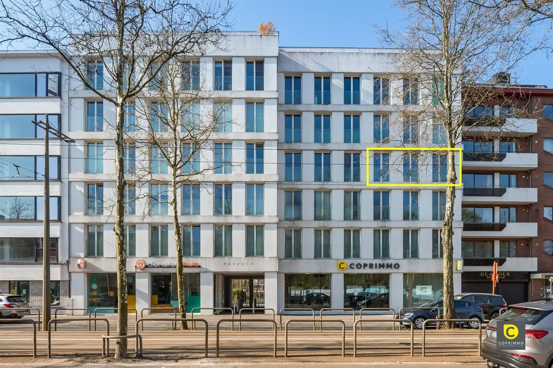 Modern 1 slpk appartement in residentie Parkhof te Mortsel foto {{pictureIndex}}