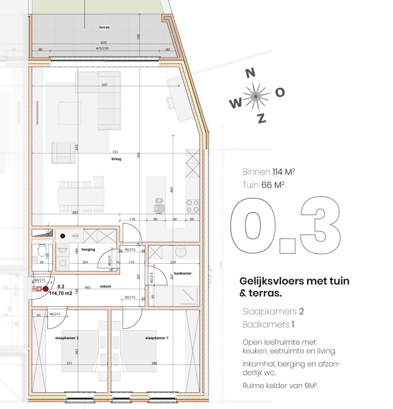 Appartement met terras en tuin in woonerf nabij centrum Leuven foto 6