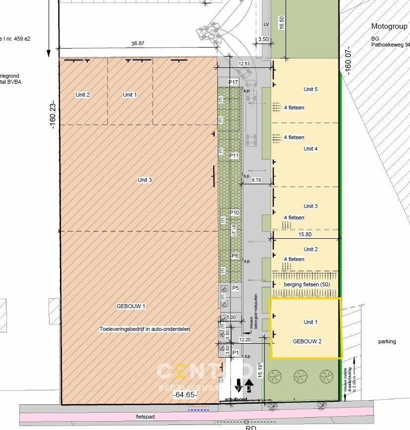 NB HANDELSRUIMTE (223m²) met verdieping (148,5m²) en private parkeerplaatsen voor de deur. Op industriezone "Herdersbrug" te 8000 Brugge. foto 6