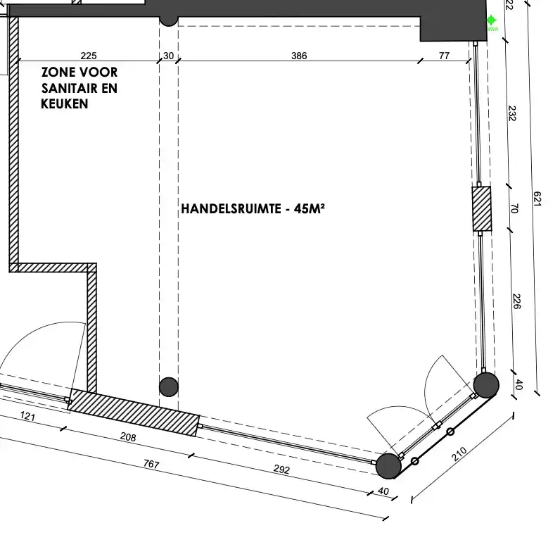 Casco handelspand te huur – Hoekligging – Residentie ROMÉE, Leuven foto 3
