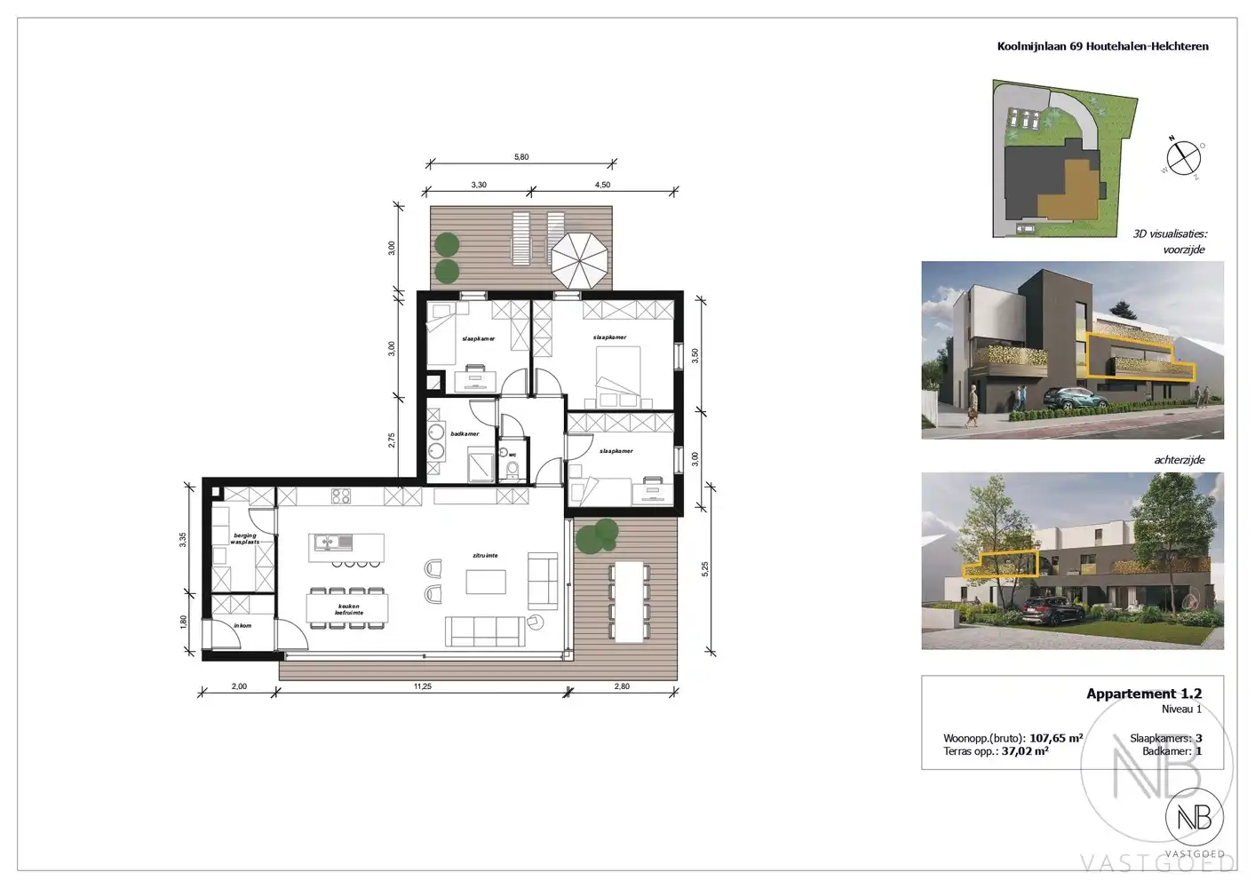 Appartement met 3 slaapkamers incl. parking en kelderberging foto 15