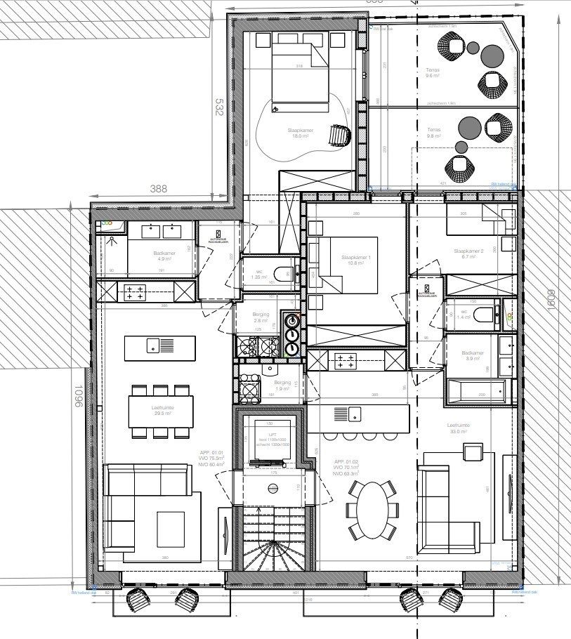 Nieuwbouw 1-slaapkamerappartement te Bredene foto 3